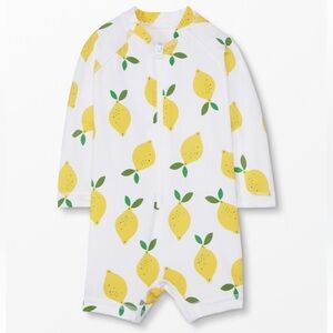 Hanna Andersson One Piece Lemon Bathing Suit Sz 0-3 months